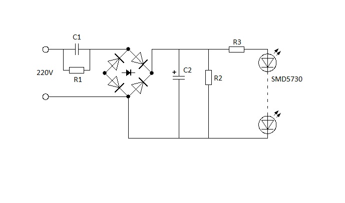 Светодиод электрическая схема