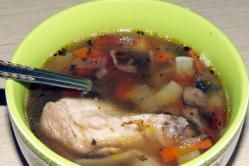 Куриный суп с грибами и сливками Сливочный суп с грибами и курицей
